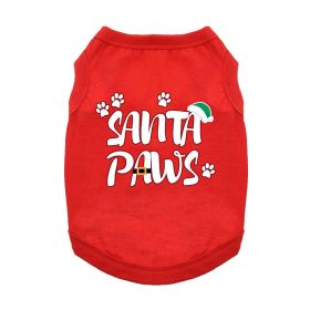 Santa Paws Dog Shirt (Color: Red, size: 3X-Large)