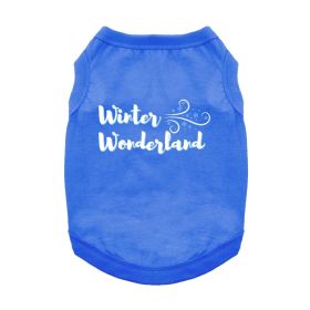 Winter Wonderland Dog Shirt (Color: Blue, size: medium)